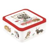 Plechová dóza vánoční Wrendale Designs "Santa's Little Helpers" - Pejsci - Home deco Plechová dóza "Santa's Little Helpers" Wrendale Designs – pejsci