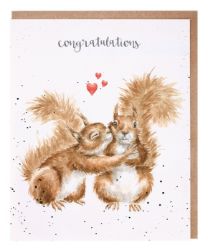 Svatební přání "Nuts About Each Other" - Veverky - Pohlednice, přání Svatební přání "Nuts About Each Other" - Veverky