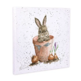Obraz na plátně "The Flower Pot" 50 x 50 cm – králík v květináči