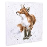 Obraz na plátně "Bright Eyed and Bushy Tailed" , 20 x 20 cm – liška Obraz na plátně "Bright Eyed and Bushy Tailed" , 20 x 20 cm – liška