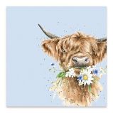 Papírové ubrousky Wrendale Designs "Highland Cow", 24x24 cm - Kravička