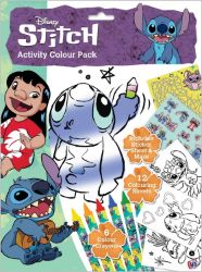 Stitch Kniha aktivit s pastelkami - Hry a aktivity pro děti Vybarvovací aktivity Stitch