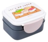 Svačinový box s příborem Bento box Pusheen - Bento Club Svačinový box s příborem Bento box Pusheen - Bento Club