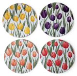 Podtácky 4ks - Tulipány - Dárky Podtácky 4ks - Tulipány