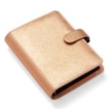 Filofax diář Saffiano Metallic, Kapesní, rose gold