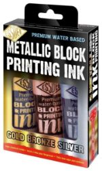ESSDEE Barva linoryt - metalické 3 x 100 ml - Barvy a tuše ESSDEE Barva linoryt - metalické 3 x 100 ml