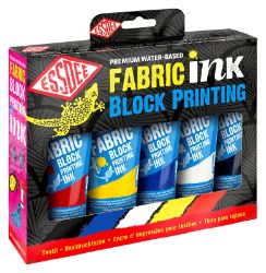 Sada textilních barev na linoryt 5x100 ml - Barvy a tuše Sada textilních barev na linoryt 5x100 ml