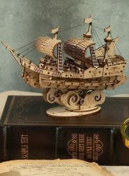 NiXiM Dřevěné 3D puzzle/Plachetnice - Puzzle NiXiM Dřevěné 3D puzzle/Plachetnice