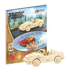 NiXiM Dřevěné 3D puzzle - Kabriolet NiXiM Dřevěné 3D puzzle - Kabriolet