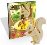 NiXiM Dřevěné 3D puzzle/Veverka - 3D a 4D puzzle NiXiM Dřevěné 3D puzzle/Veverka
