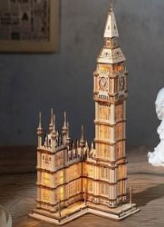 NiXiM LED 3D puzzle/Big Ben s osvětlením “Night Edition” - 3D a 4D puzzle NiXiM LED 3D puzzle/Big Ben s osvětlením “Night Edition”