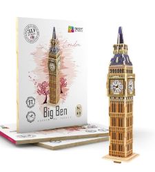 NiXiM Dřevěné 3D puzzle - Big Ben - 3D a 4D puzzle NiXiM Dřevěné 3D puzzle - Big Ben