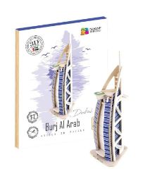NiXiM Dřevěné 3D puzzle - Burdž Al Arab - 3D a 4D puzzle NiXiM Dřevěné 3D puzzle - Burdž Al Arab