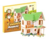 NiXiM Dřevěné 3D puzzle - Dům na venkově NiXiM Dřevěné 3D puzzle - Dům na venkově