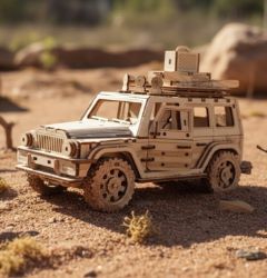 NiXiM Dřevěné 3D puzzle Terénní auto NiXiM Dřevěné 3D puzzle Terénní auto