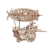 NiXiM Dřevěné 3D puzzle - Vzducholoď mechanická - 3D a 4D puzzle NiXiM Dřevěné 3D puzzle - Vzducholoď mechanická
