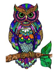 NiXiM Mandala art puzzle - Sova - Puzzle NiXiM Mandala art puzzle - Sova