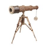 NiXiM Dřevěné 3D puzzle - Dalekohled se stojanem - 3D a 4D puzzle NiXiM Dřevěné 3D puzzle - Dalekohled se stojanem