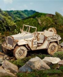 NiXiM Dřevěné 3D puzzle/Vojenské terénní auto - 3D a 4D puzzle NiXiM Dřevěné 3D puzzle/Vojenské terénní auto