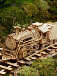 NiXiM Dřevěné 3D puzzle/Lokomotíva - 3D a 4D puzzle NiXiM Dřevěné 3D puzzle/Lokomotíva
