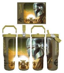Mandalorian a Grogu Cestovní hrnek s uchem (Sunset) 880 ml - Pro fanoušky Mandalorian a Grogu Cestovní hrnek s uchem (Sunset) 880 ml