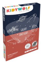 Kidydraw Mini: Sada doplňkových karet Dinosauři a galaxie