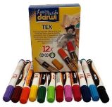 DARWI TEX fixy na světlý textil 6ml/3mm - sada 12ks DARWI TEX fixy na světlý textil 6ml/3mm - sada 12ks