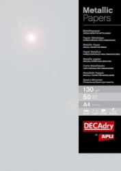 Metalický papír A4 130 g - stříbrný 50 ks - Papíry Metalický papír A4 130 g - stříbrný 50 ks