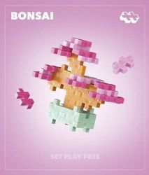 Plus-Plus Kytky Růžová bonsaj - Stavebnice Plus-Plus Kytky Růžová bonsaj