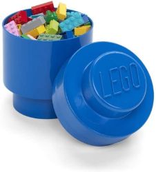 Úložný box LEGO® kulatý - modrý - Home deco Úložný box LEGO kulatý - modrý