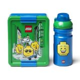 Svačinový set LEGO® ICONIC Boy (láhev a box) - modrá/zelená Svačinový set LEGO® ICONIC Boy (láhev a box) - modrá/zelená