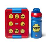 Svačinový set LEGO® ICONIC Classic (láhev a box) - červená/modrá