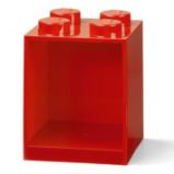Police nástěnná LEGO® Brick 4 - červená Police nástěnná LEGO® Brick 4 - červená