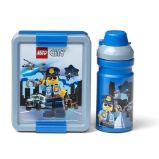 Svačinový set LEGO® City (láhev a box) - modrá Svačinový set LEGO® City (láhev a box) - modrá