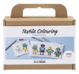 Kreativní sada Malování na textil penál & peněženka Robot - Kreativní sady a materiály Kreativní sada Malování na textil penál & peněženka Robot