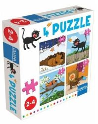 4 puzzle Kočka - Puzzle 4 puzzle Kočka