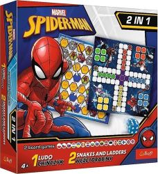 Trefl Spiderman, 2v1: Člověče, nezlob se a Hadi a žebříky - Deskové hry Člověče, nezlob se! Trefl Spiderman, 2v1: Člověče, nezlob se a Hadi a žebříky