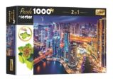 Puzzle s třídičem 2v1: Noční Dubaj 1000 dílků