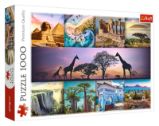 Puzzle Koláž: Afrika 1000 dílků - Puzzle Puzzle Koláž: Afrika 1000 dílků