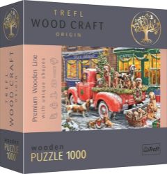 Trefl Wood Craft Origin Puzzle Santovi malí pomocníci 1000 dílků - dřevěné Trefl Wood Craft Origin Puzzle Santovi malí pomocníci 1000 dílků - dřevěné