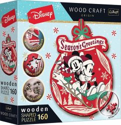 Puzzle Wood Craft Origin Vánoční dobrodružství Mickeyho a Minnie 160 dílků Puzzle Wood Craft Origin Vánoční dobrodružství Mickeyho a Minnie 160 dílků