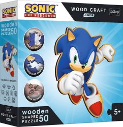 Puzzle Wood Craft Junior Chytrý Ježek So - Puzzle Puzzle Wood Craft Junior Chytrý Ježek Sonic 50 dílků