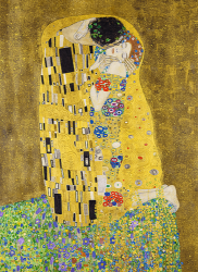 Dřevěné puzzle Art: Gustav Klimt - Polibek 200 dílků Dřevěné puzzle Art: Gustav Klimt - Polibek 200 dílků