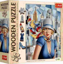 Dřevěné puzzle Art: Catherine Abel - Léto ve městě 200 dílků Dřevěné puzzle Art: Catherine Abel - Léto ve městě 200 dílků