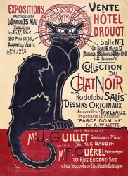 Dřevěné puzzle Art: Steinlen - Černá kočka, Le Chat Noir 200 dílků Dřevěné puzzle Art: Steinlen - Černá kočka, Le Chat Noir 200 dílků