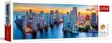 Trefl Puzzle Miami po soumraku / 1000 dílků Panoramatické - Puzzle pro dospělé Trefl Puzzle Miami po soumraku / 1000 dílků Panoramatické