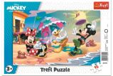 Trefl Puzzle Mickey Mouse a Minnie - Zábava na pláži / 15 dílků - Dětské puzzle Trefl Puzzle Mickey Mouse a Minnie - Zábava na pláži / 15 dílků