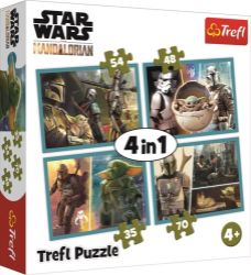 Trefl Puzzle Star Wars - Mandalorian a jeho svět 4v1 (35,48,54,70 dílků) - Dětské puzzle Trefl Puzzle Star Wars - Mandalorian a jeho svět 4v1 (35,48,54,70 dílků)