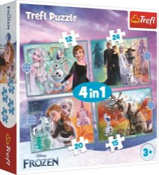 Puzzle Ledové království - Úžasný svět 4v1 (12,15,20,24 dílků)