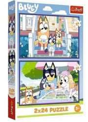 Puzzle Bluey: Zábavný Bluey 2x24 dílků - Puzzle Puzzle Bluey Zábavný Bluey 2x24 dílků